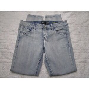 Volcom Brand Matchstick Size 7 Womens Skinny Jeans Acid Wash Low Rise